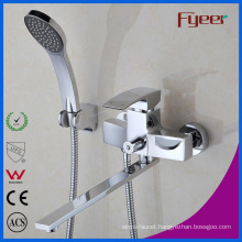 Fyeer Long Spout Bathroom Bath and Shower Faucet Mixer